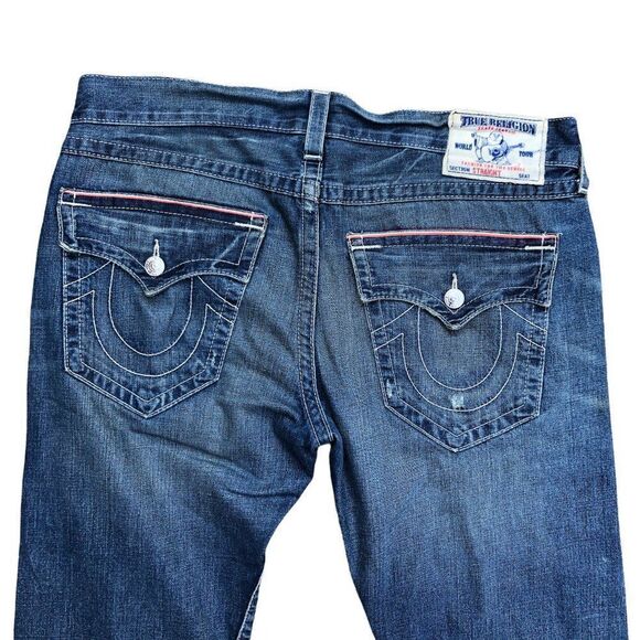True Religion Jeans Size 36 STRAIGHT Blue - Picture 2 of 10